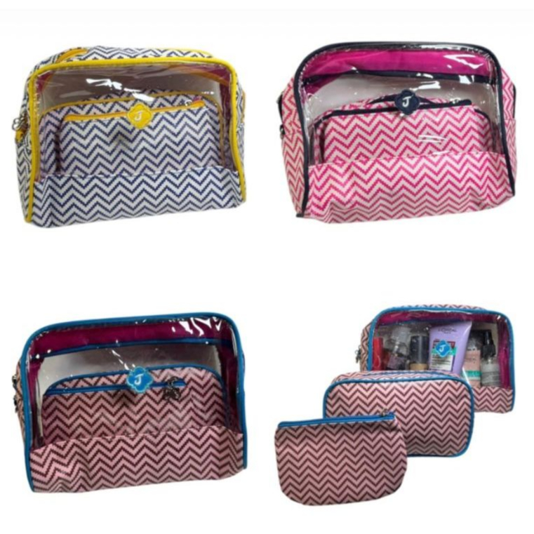 Kit 3 Necessaire Organizador De Maquiagens E Cosme