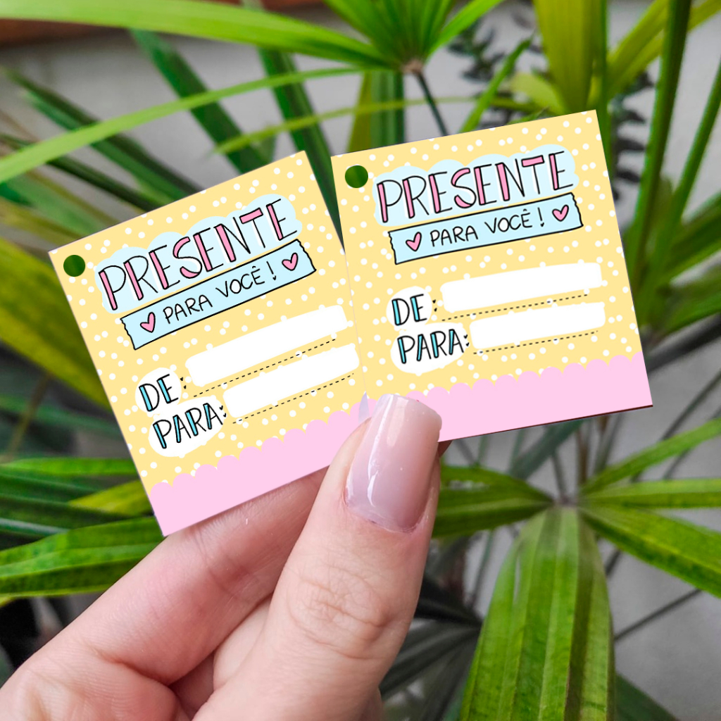 Cartão De Para tag, etiqueta para presente, lojas, empresas, artesanato Presente Para Você