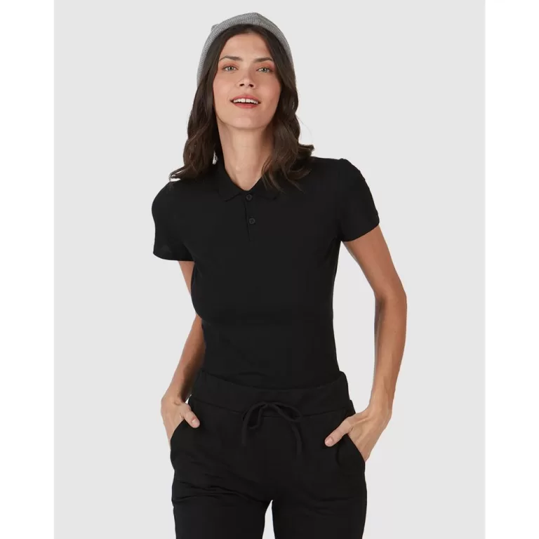 Blusa Polo Básica Feminina Com Peitilho Em Piquet