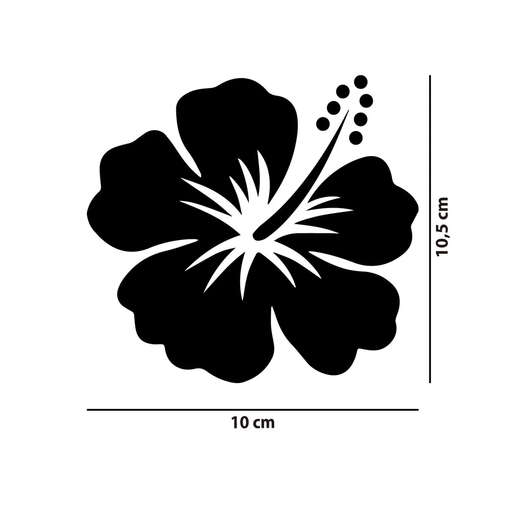 Adesivo flor Vinil de recorte Surf 10X10 etiquetas