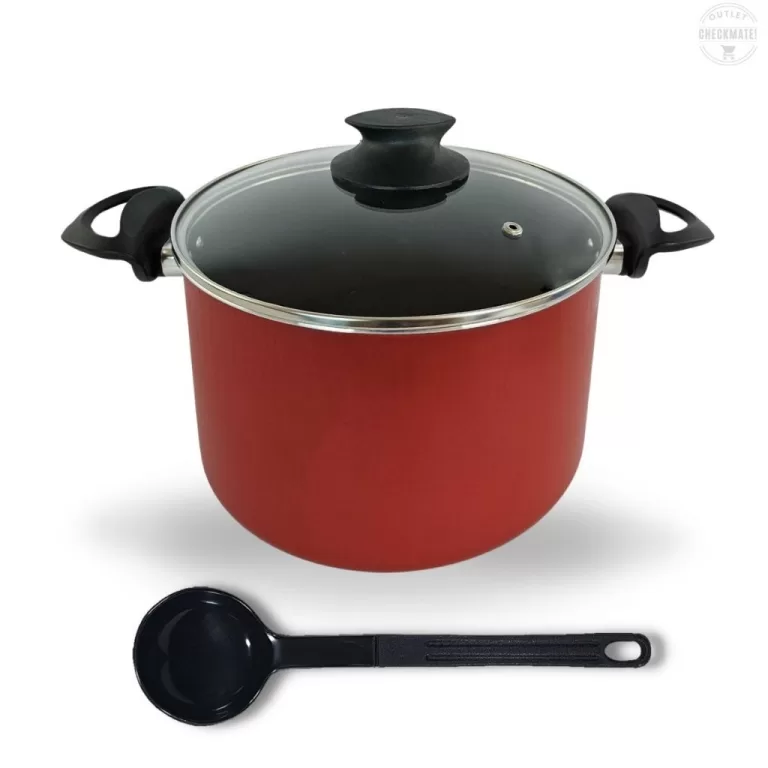 Caldeirão 22 cm GRANDE Com Tampa de Vidro Antiade