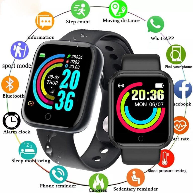 D20 Pro Y68 Smartwatch Relógio Inteligente Resist