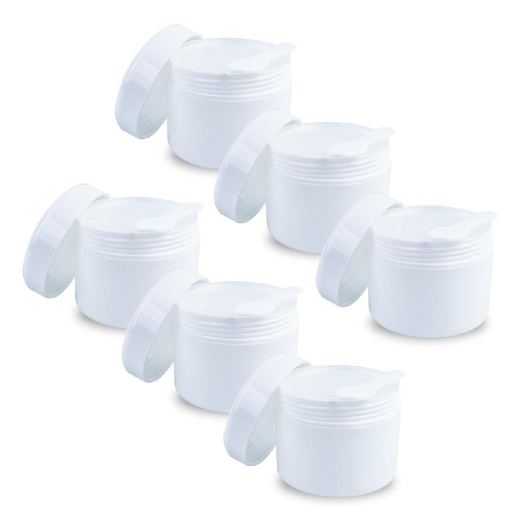 Kit 6 Pote Creme Cosmético Gel Unha Tampa Vedação Colher 30g Armazenamento Embalagem Refil