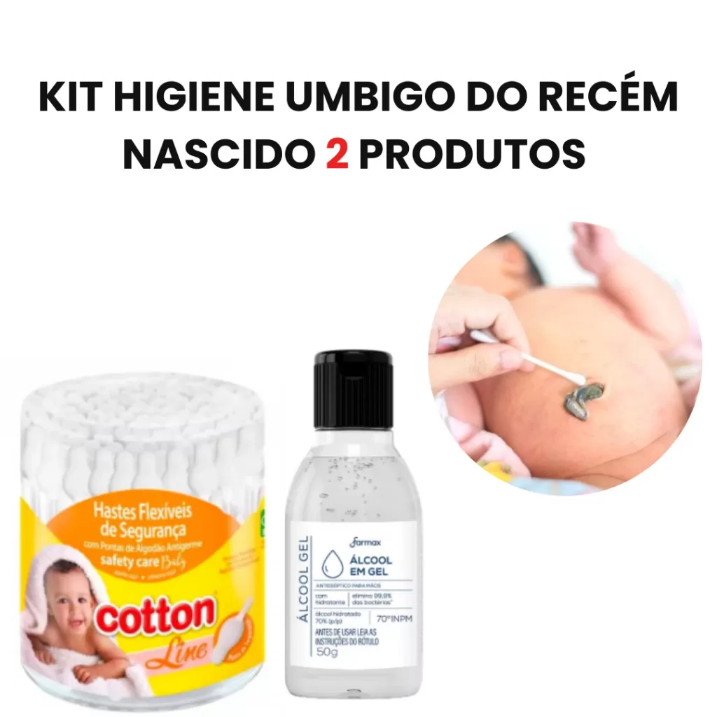 Kit Cuidados Coto Umbilical Recém Nascido Maternidade