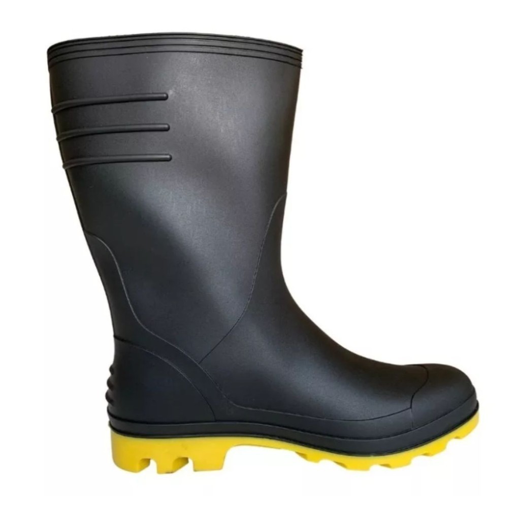 Bota De Pvc Forrada Borracha Impermeável Motoboy Chuva Moto