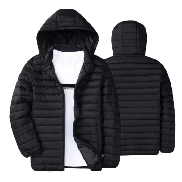 jaqueta Puffer Matelassê Masculina Capuz Removive