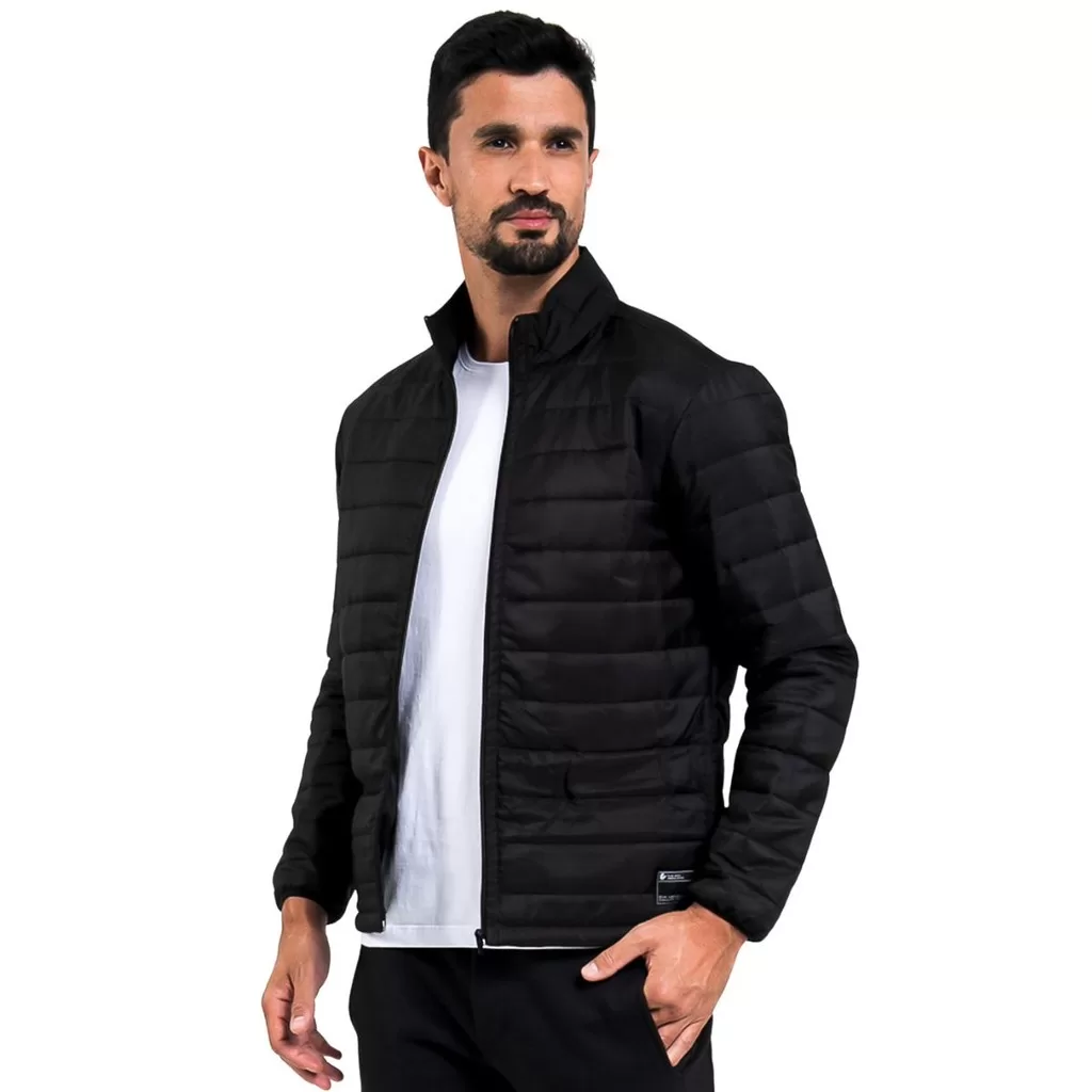 Jaqueta SVK Comfort Masculino Gola Alta Bolsos Ziper Inverno Macio