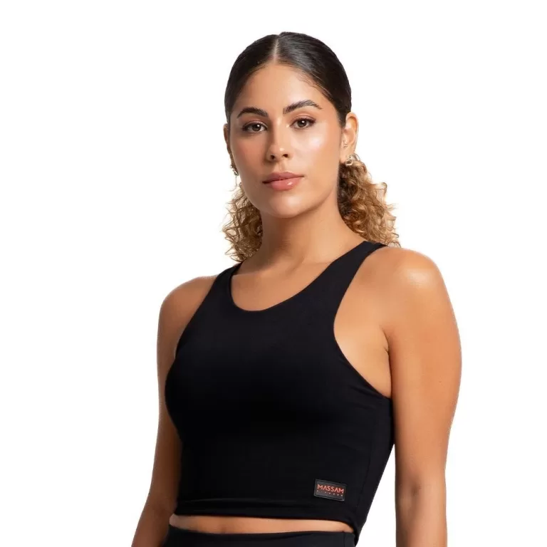 Top Cropped Feminino Poliamida Massam Fitness Pret