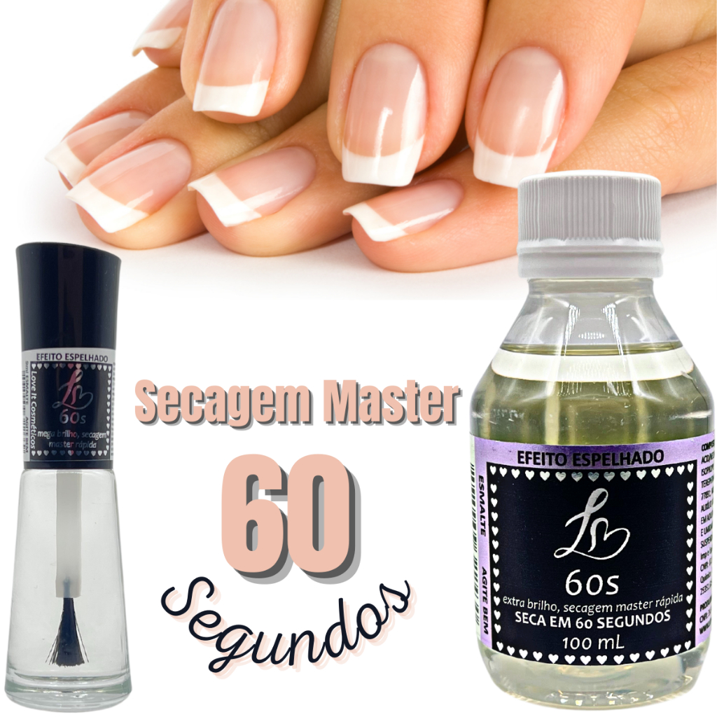 Kit extra brilho love it 100ml+ refil secagem master 60 segundos blindagem