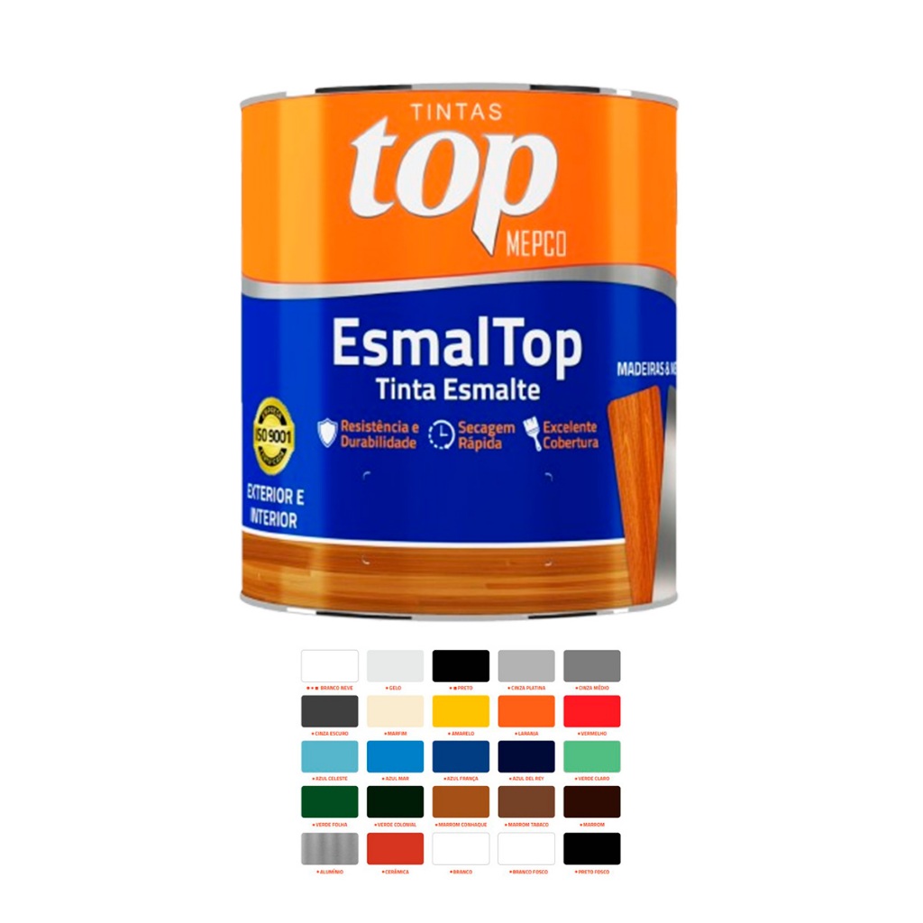 Esmalte Sintético MEPCO 900ml  Tinta para Metal e Madeira com Alta Resistência e Ótima cobertura
