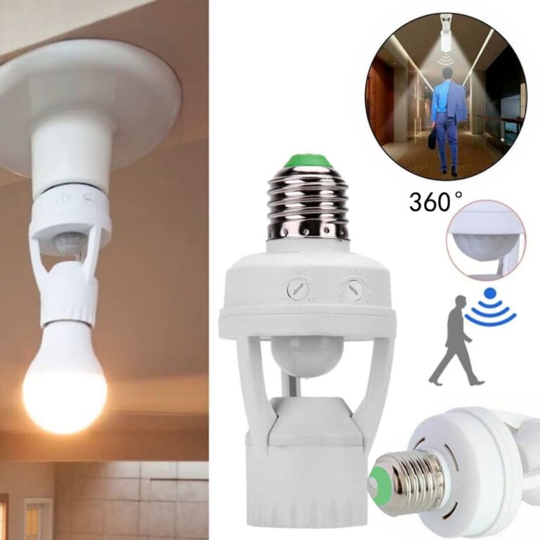 Lâmpada E27 Sensor PIR 360° – Ajuste Brilh
