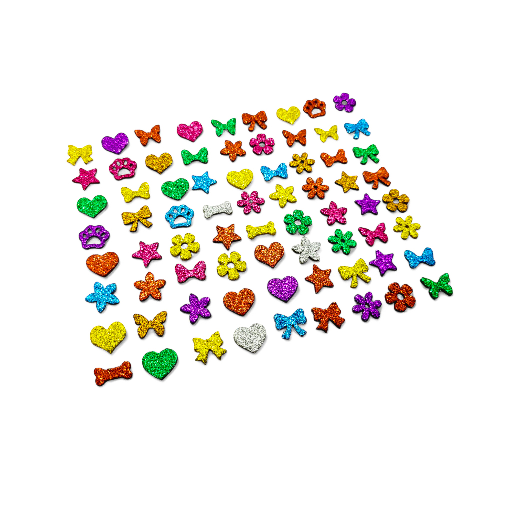 200 Adesivos Pet Coleção Mini Penteado Banho E Tosa PetShop Laços Cães e Gatos