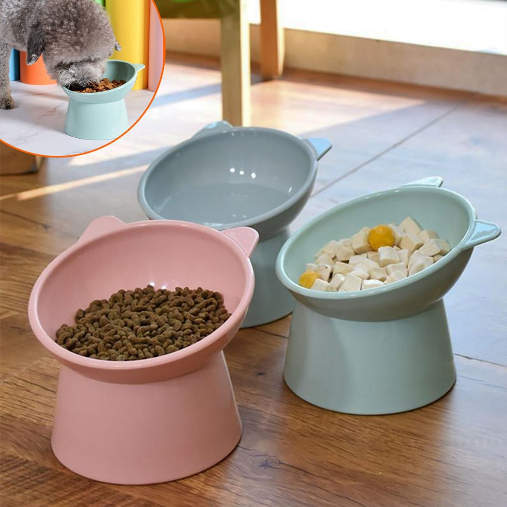 Comedouro Bebedouro Elevado 1 2 ou 3 Unidades Anti Engasgo Pet Gato Cachorro Kit