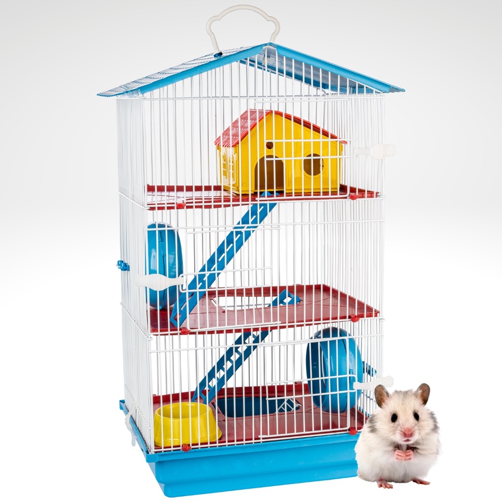 Gaiola Para Hamster Desmontável Casa Teto Plástico