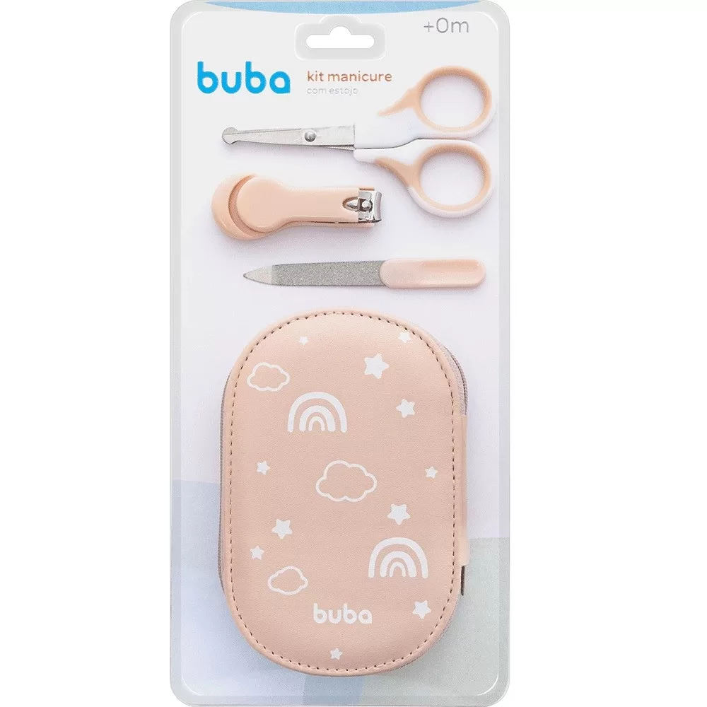Kit Higiene Buba Kit Manicure Com Estojo Rosa Buba