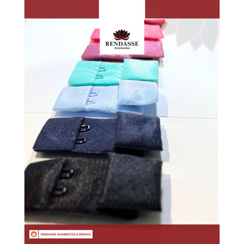 Pacote com 10 colchetes duplo comum (fecho) para sutiã 30mm Confeccção Qualidade