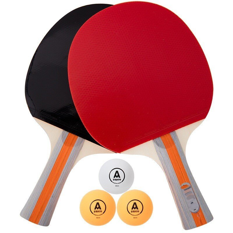 KIT NOVO Raquete de Tênis de Mesa Dupla Face com 3 Bolinhas