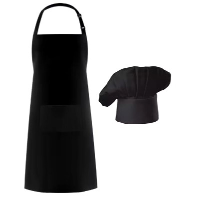 Kit Avental + Chapéu de cozinheiro/ chef / culin