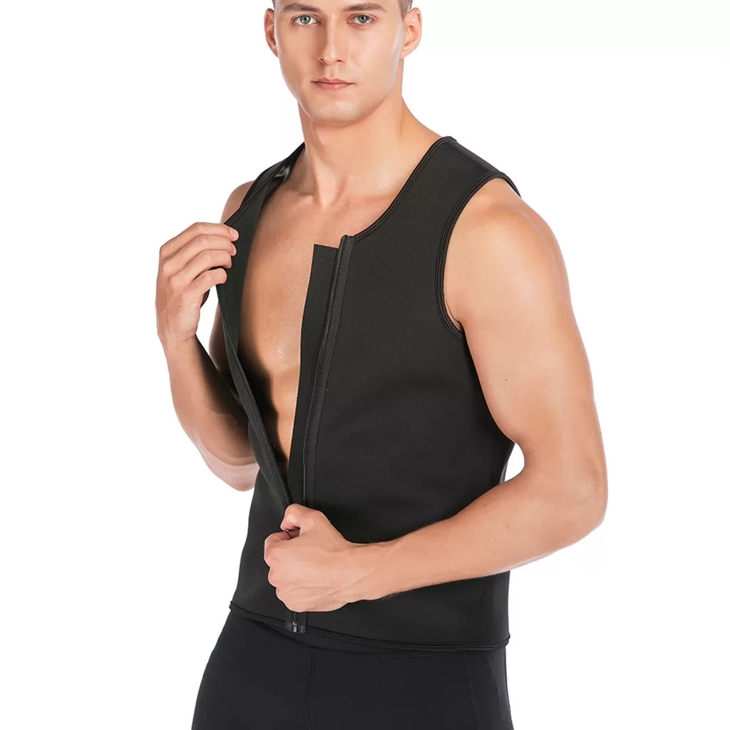 Hot Wind Regata Cinta Abdominal Masculina Modeladora Alta Compressão C/ Ziper