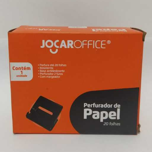Perfurador de Papel Jocaroffice  20 Folhas, 2 Furo