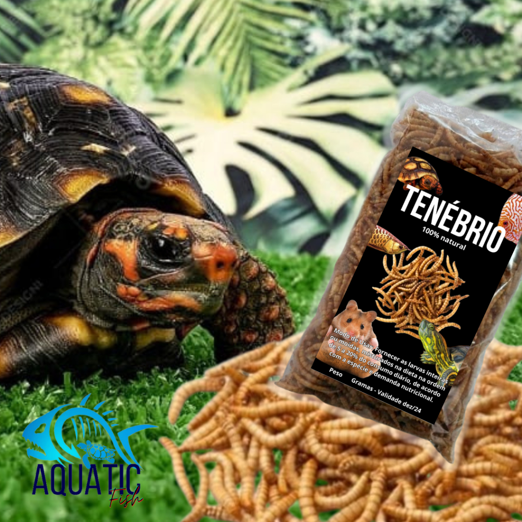 Ração para Jabutis, Tartarugas, peixes e Pássaros, Rico em Cálcio – 100% Natural