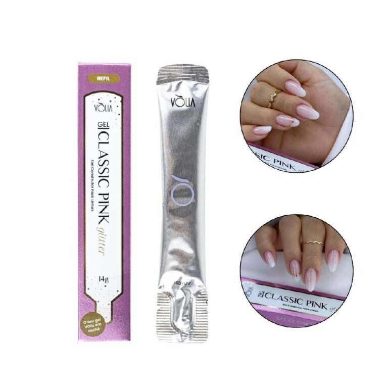 Sachê Refil Gel Classic Pink Glitter 14g Led/Uv U