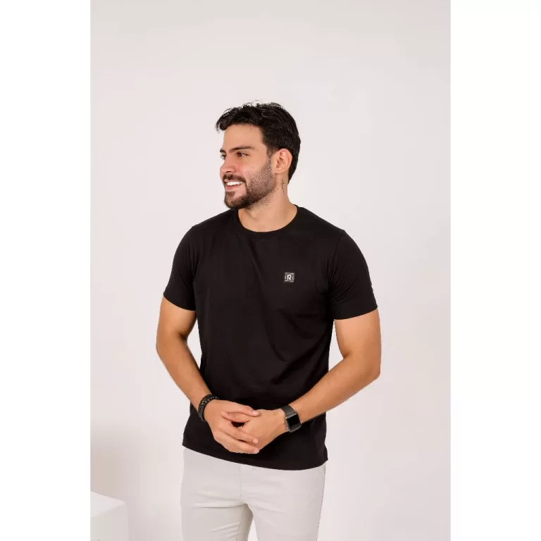 Blusa Camiseta Masculina Básica Algodão Malha Fi