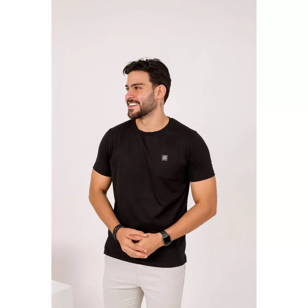 Blusa Camiseta Masculina Básica Algodão Malha Fio 30,1Premium Slim Fit Gola Careca, Revesst Jeans.