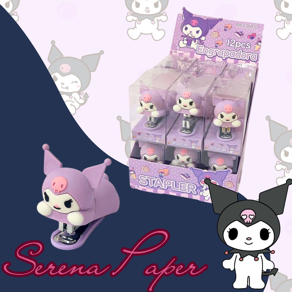 MINI GRAMPEADOR KUROMI / SANRIO / PAPELARIA FOFA KAWAII / MATERIAL ESCOLAR