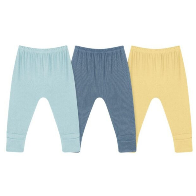 Kit 3 Calças Canelada Tipo Mijão Culote Bebê Me