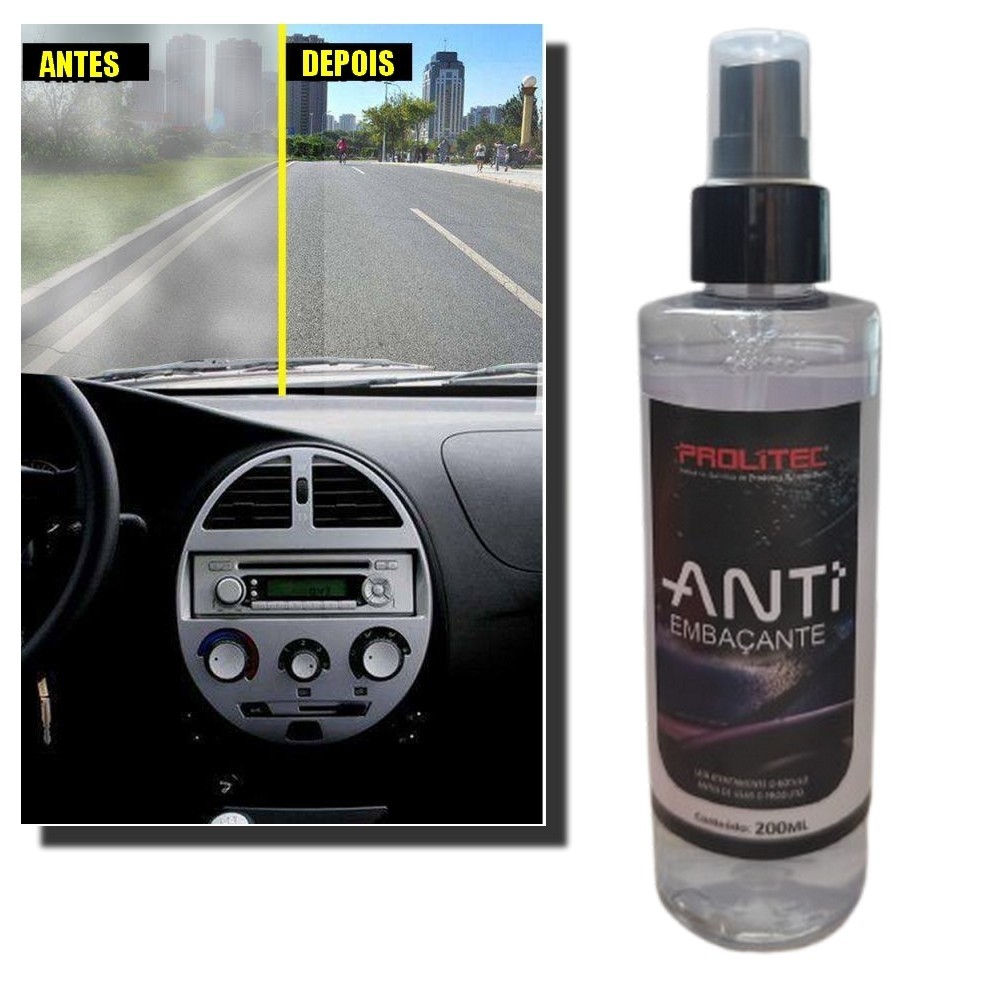 Anti Embaçante de Vidros 200ml Prolitec + Visibilidade Carro