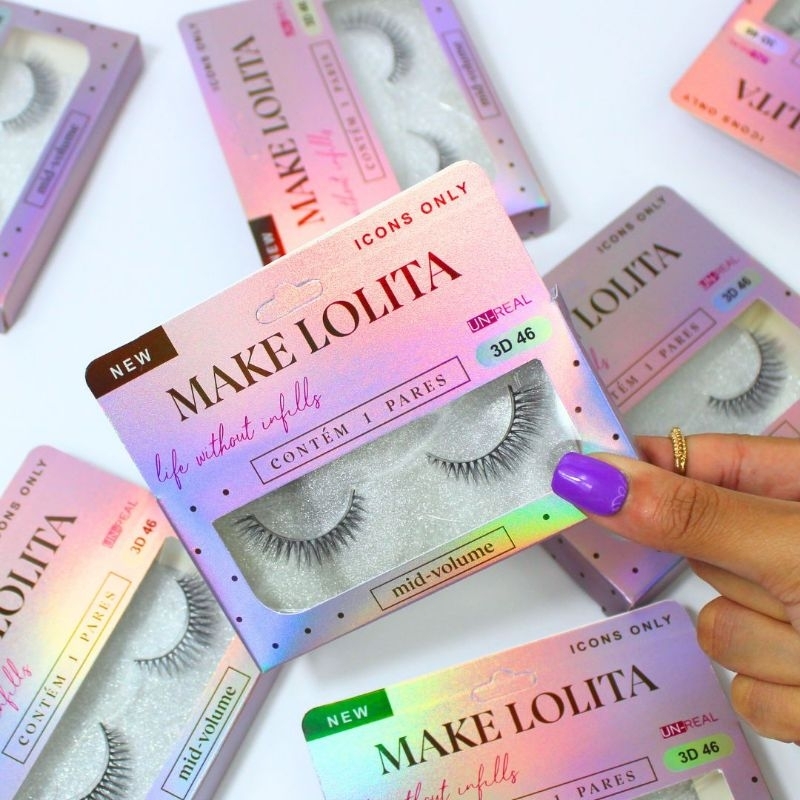 Maquiagem cilios postiço midi volume make lolita