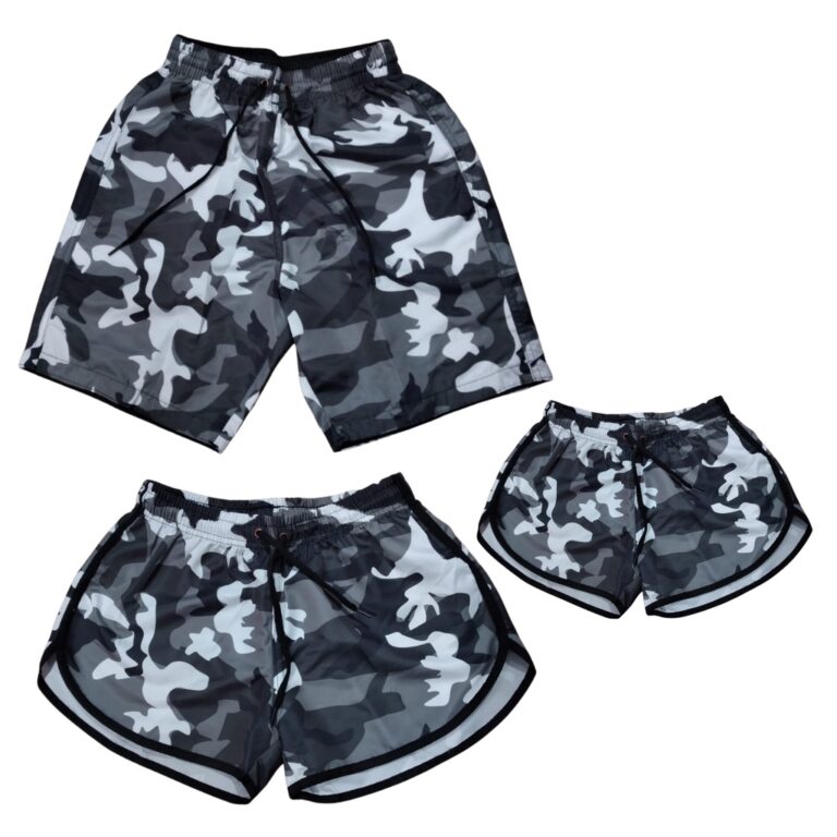 Conjunto Familia Kit Mozão Shorts Casal Kit 3 Sho