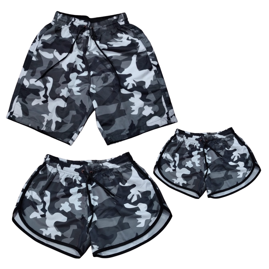 Conjunto Familia Kit Mozão Shorts Casal Kit 3 Shorts Família Black Friday