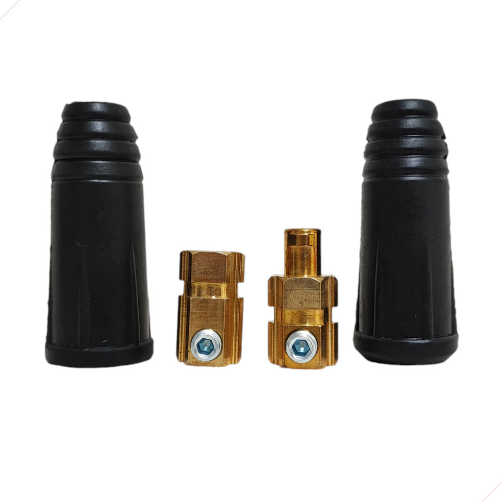 Kit Conector Engate Rápido Macho e Fêmea 9mm 10 a 25mm 200a Para Máquina De Solda Inversora
