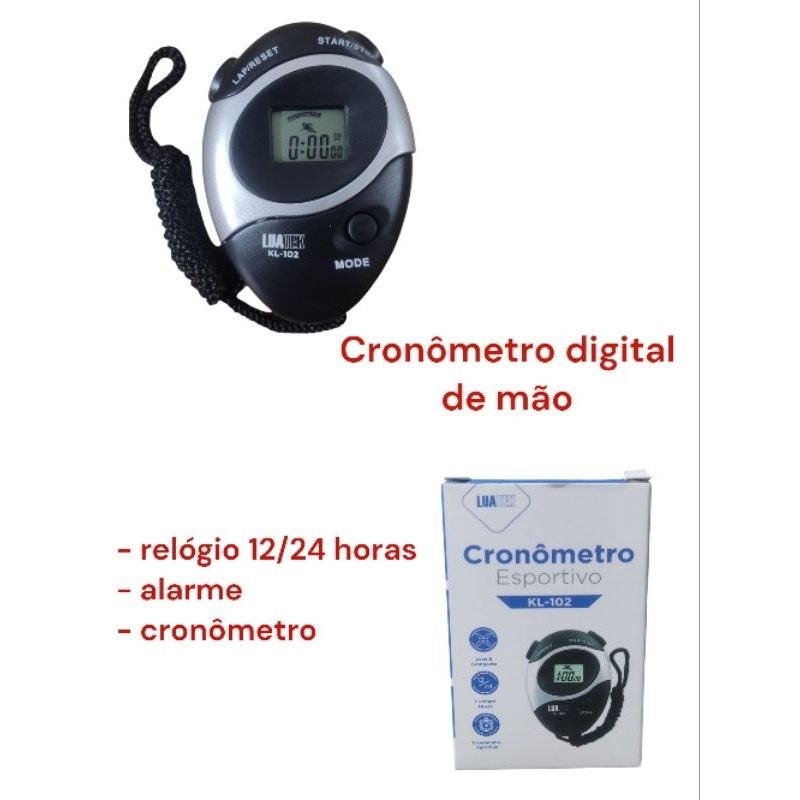 Cronômetro Esportivo Digital de Mão Luatek
