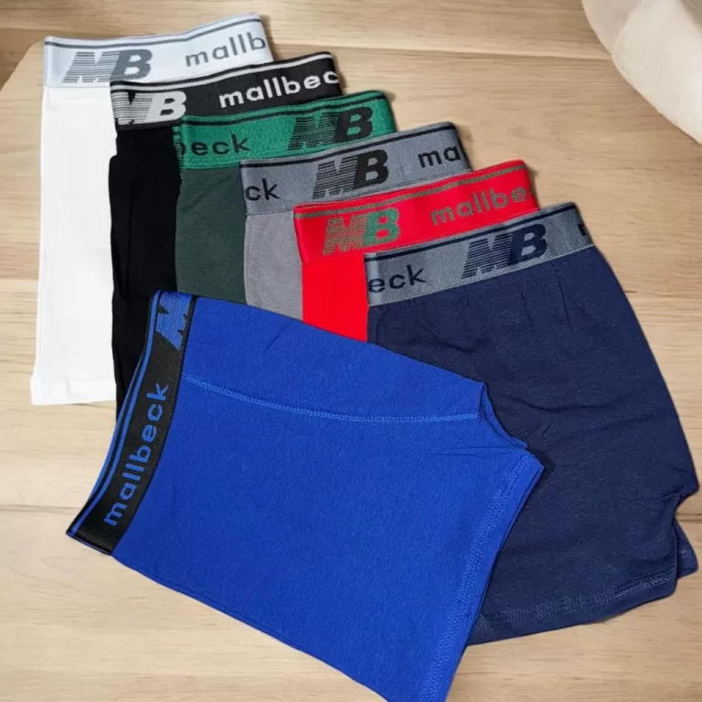 Kit 5 Cuecas Boxer de ALGODÃO Masculina Box Adult