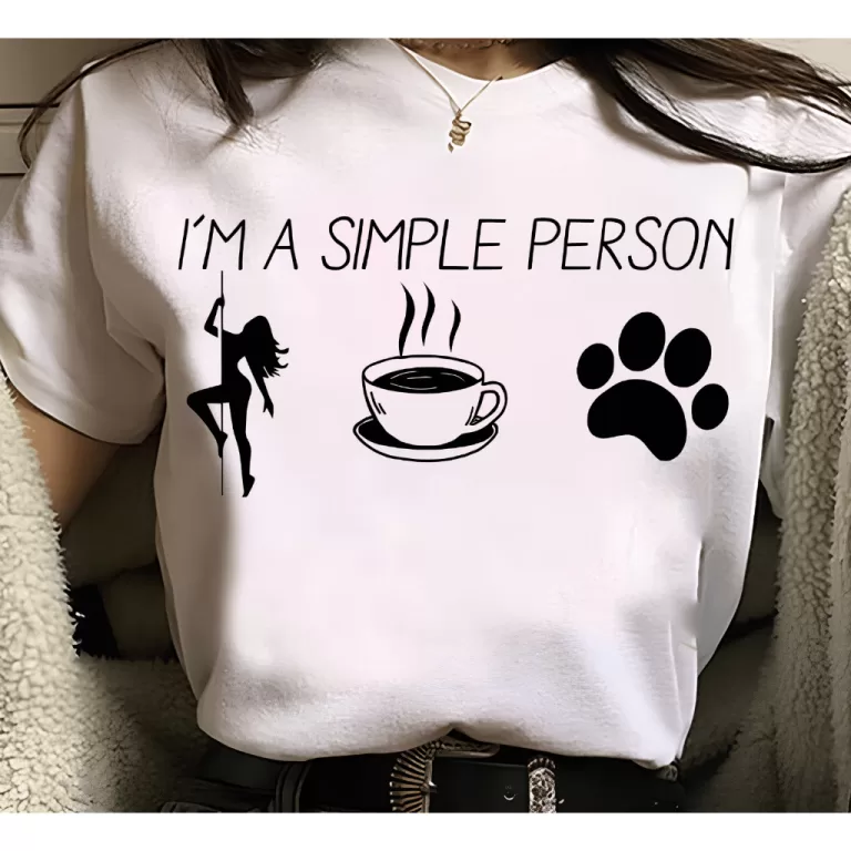 Camiseta feminina | im a simple person (simples pe