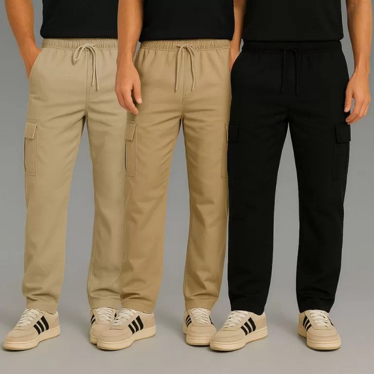 Calça Cargo Masculina Streetwear Cordão 34 ao 44
