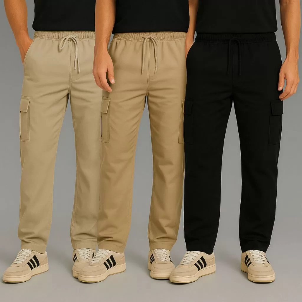 Calça Cargo Masculina Streetwear Cordão 34 ao 44 + 4 Cores