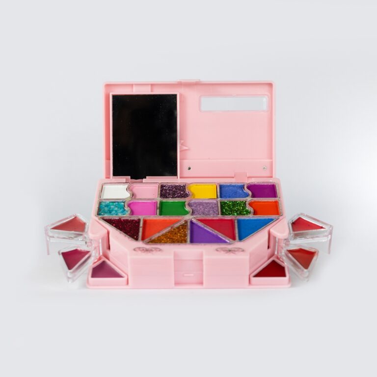 Kit Paleta Maquiagem Infantil Menina Estojo Blush 