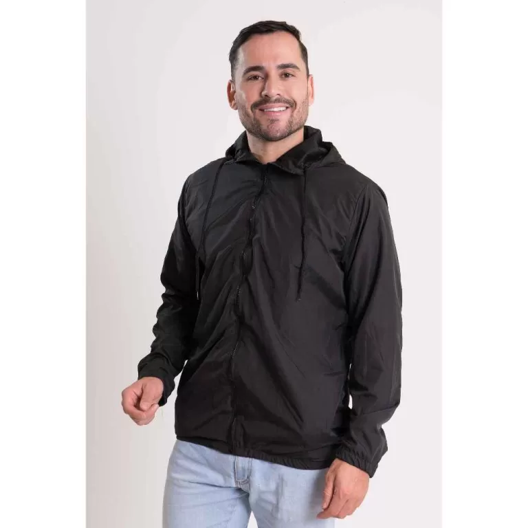 Jaqueta Corta Vento Liso Forrado Sem Marca Masculi