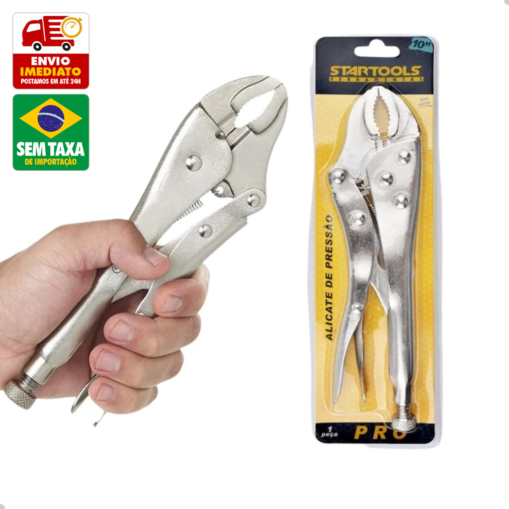 Alicate de Pressão Curvo 10 Polegadas Aço Carbono Startools AR0099