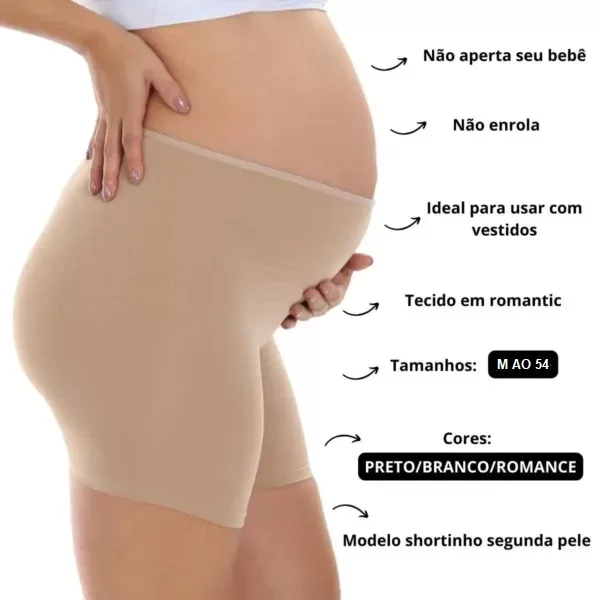 Kit 2 Short Gestante Feminino Plus Size Anagua Seg