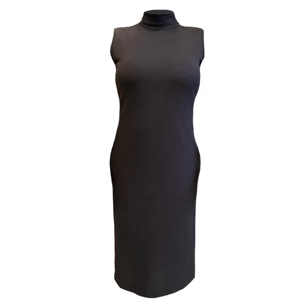 Vestido Realist Preto Tecido