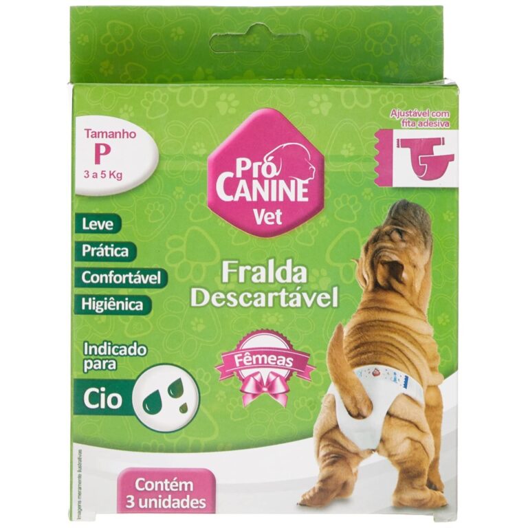 Fralda Descartável Pequena Com 3un Para Cachorro 