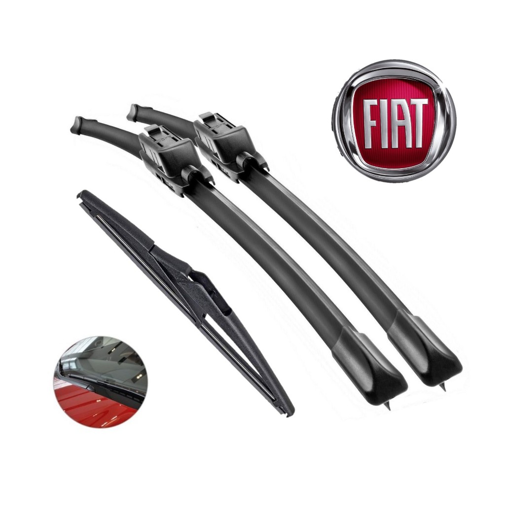 Jogo Palhetas Limpador de Parabrisa Silicone Chuva Fiat Palio Uno Sienna Argo Punto Strada