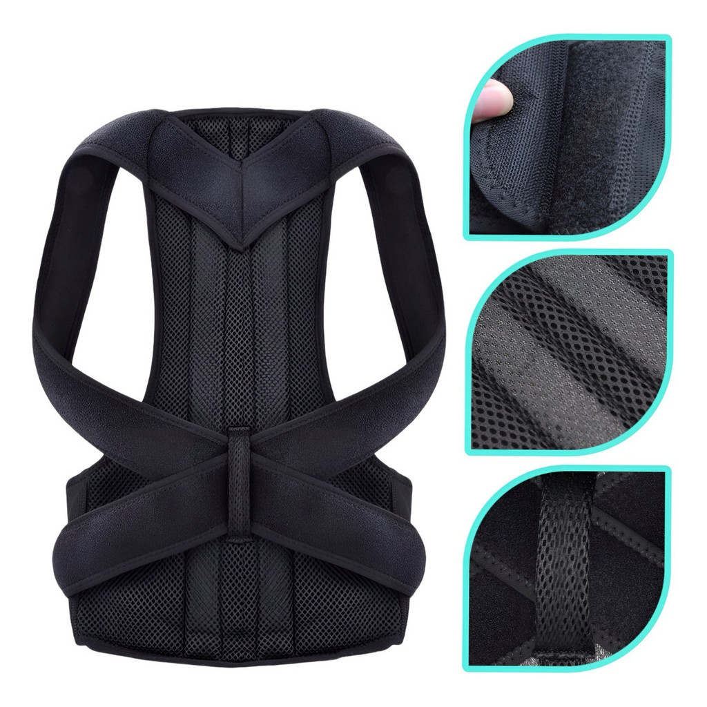 Cinta Colete Corretor De Postura Unissex Reforcada Protetor Ortopédico Coluna Correção Lombar Forte