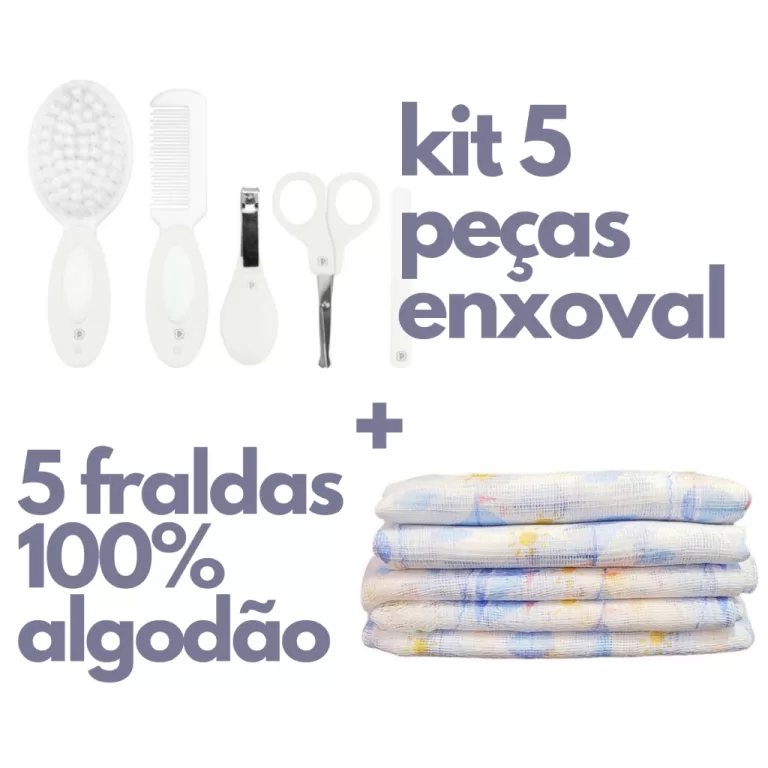 Kit 10 Peças para Bebê  Higiene Pimpolho + Frald