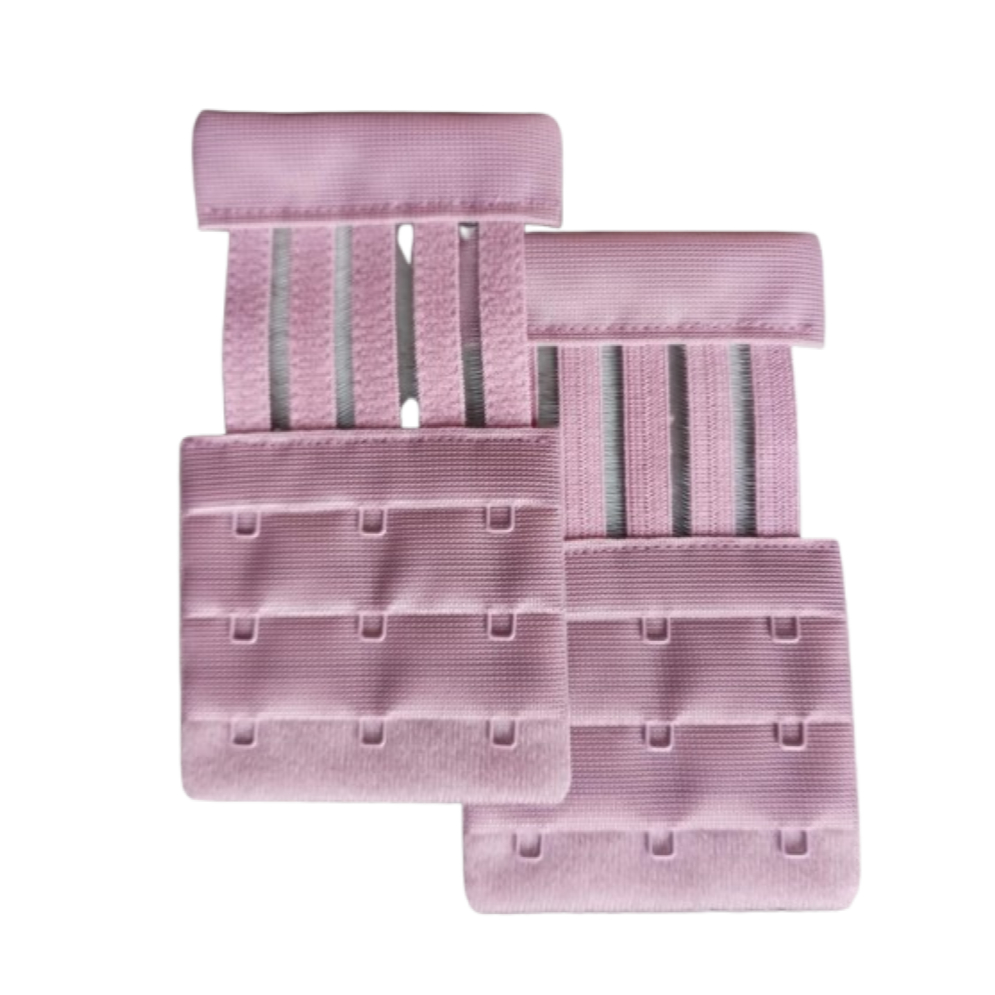 Kit com 2 extensores de Sutiã Tule Elástico Flexível – Extensor 3 Ganchos e 3 Regulagens aumentar la